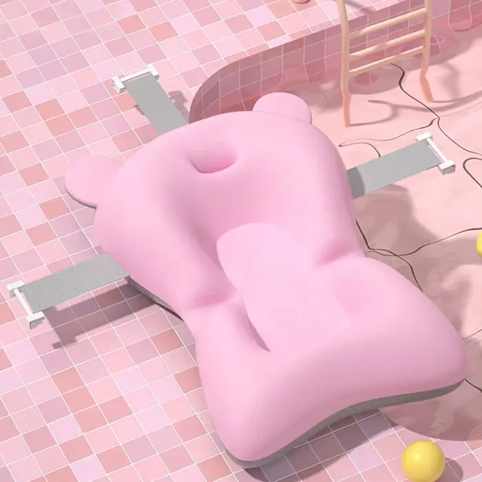 Coussin de soutien de bain pour bébé, siège flottant pliable, coussin de bain réglable pour nouveau-