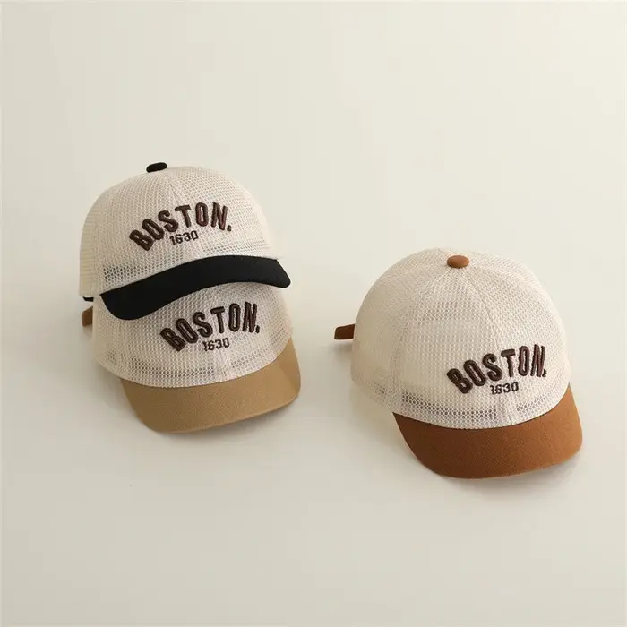 Casquette de baseball brodée pour bébé, respirante en maille, pour l'été, chapeau de soleil pour tou