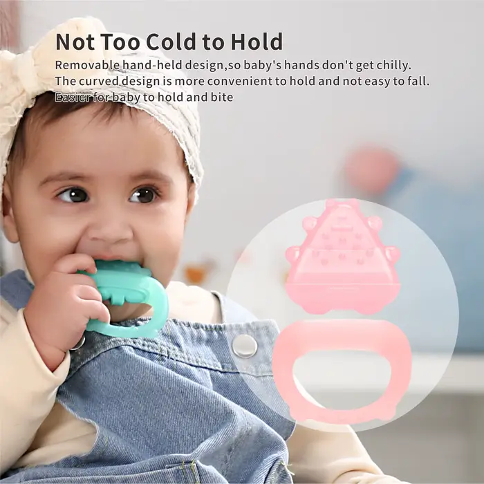 Jouets de dentition en silicone pour bébé congélables – Soulagement du refroidissement pour bébés de