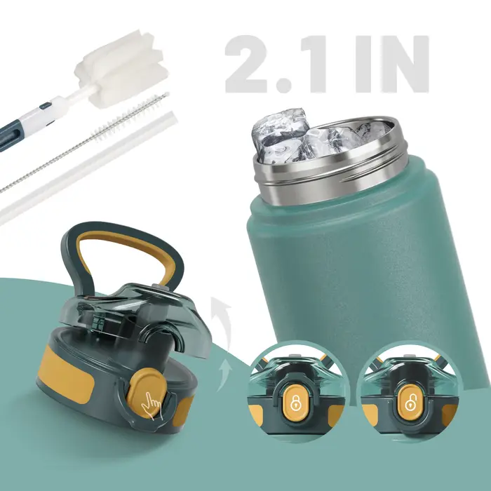 FEIJIAN bouteille Thermos avec paille 600ml 720ml tasse thermique en acier inoxydable flacon isolé p