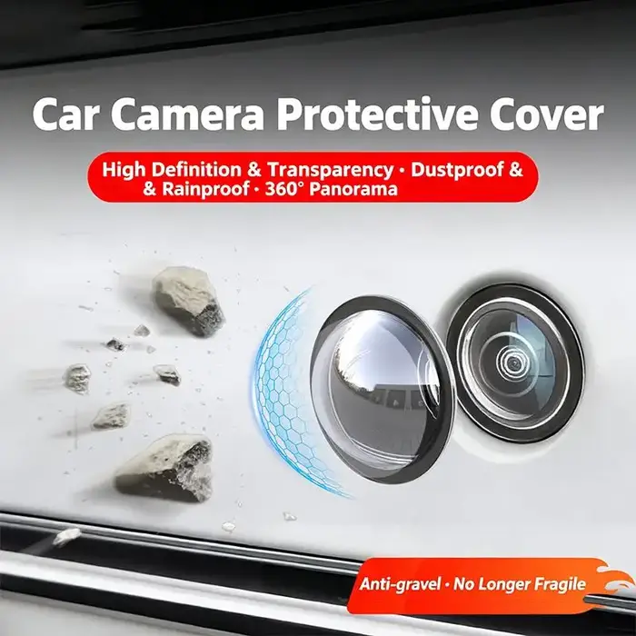 1 paire de protections d'objectif de caméra panoramique 360° pour voiture, résistantes aux rayures, 