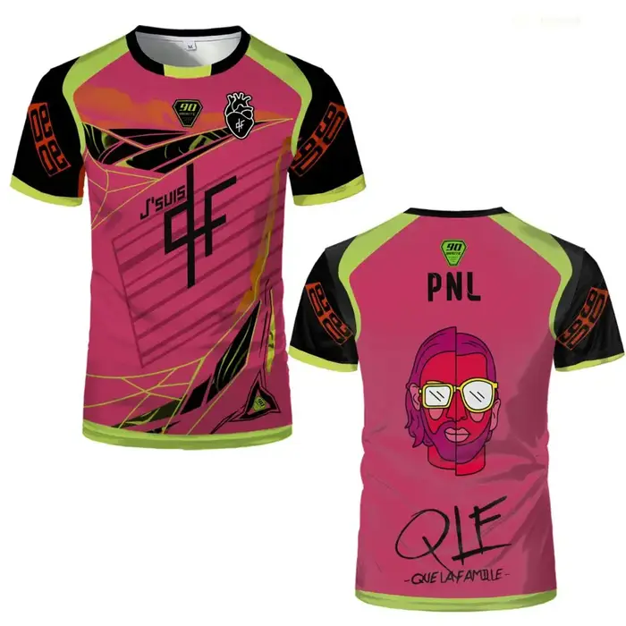 PNL Maillots 90 minutes maillot imprimé respirant Football formation T-shirt hommes et femmes à la m