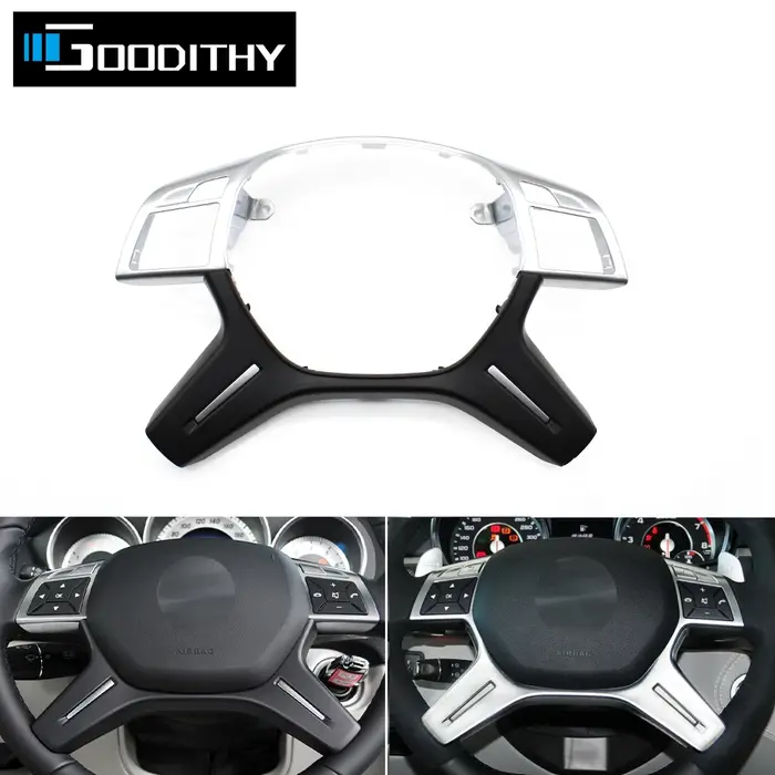 Garniture de couverture de volant de voiture améliorée, panneau extérieur, Mercedes Benz C, E, M, ML