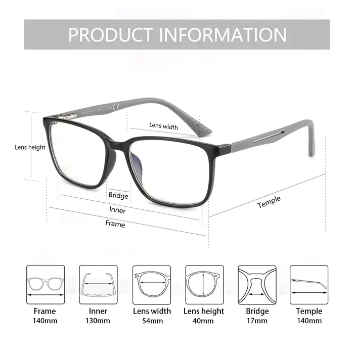 ZENOTTIC Deux ensembles de lunettes de lecture à lumière bleue pour hommes, lecteurs de monture carr