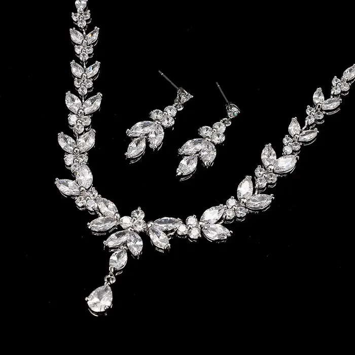 Emmaya – ensemble de bijoux exquis pour femmes, accessoires de fête de mariage, boucles d'oreilles e