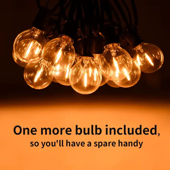 Guirlande lumineuse féerique LED 30M, pour fête d'anniversaire en plein air, G40, Patio, jardin, cha