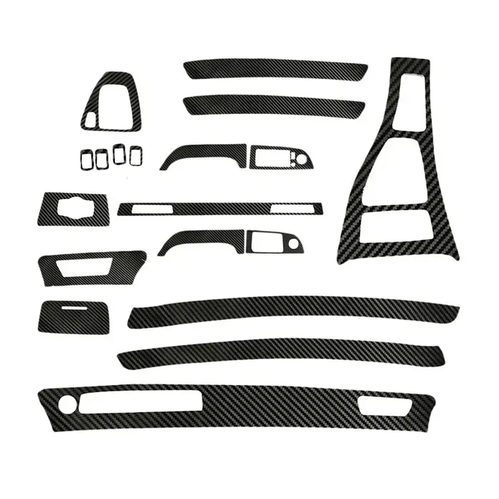Autocollant d'habillage d'enveloppe de Fiber de carbone brillant intérieur 3D pour BMW série 3 E90 2