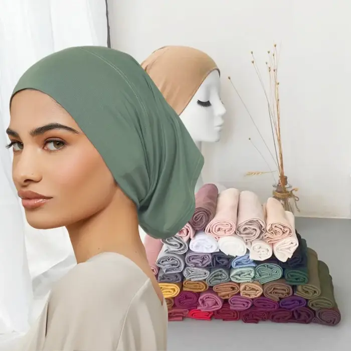 56 couleurs mode femmes intérieur Hijab Tube casquette musulmane Bonnet plaine islamique sous-écharp