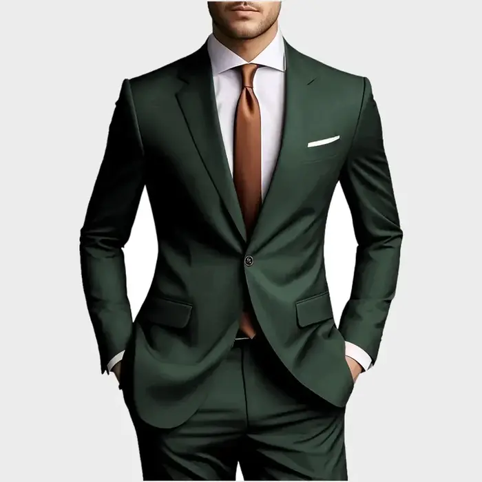Nouveauté 2026 : Costume de Luxe Élégant pour Homme, Ensemble 2 Pièces, Style Coréen Tendance, Coupe