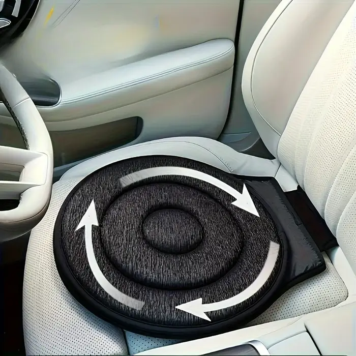 Coussin de siège de voiture rotatif 360° avec mousse à mémoire de forme pour femmes et hommes voyageurs confortables occasions spéciales longs trajets