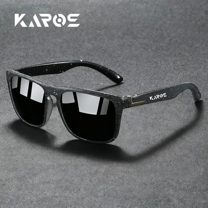KAROS Lunettes de soleil polarisées de style rétro avec filtre UV400, construction durable pour homm