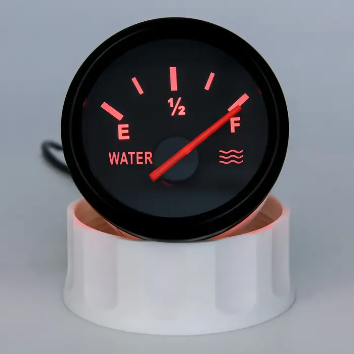 Capteur de niveau d'eau + indicateur de réservoir de compteur de niveau d'eau de 52mm avec rétro-écl