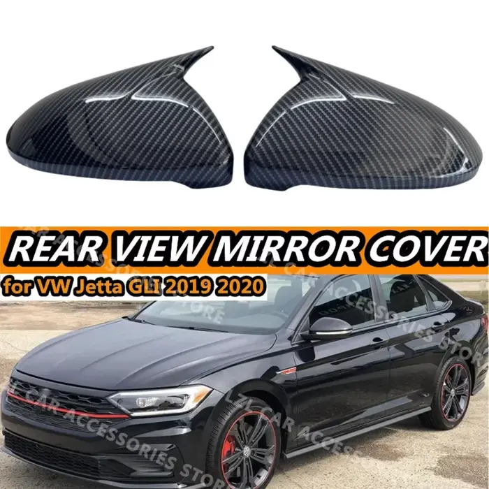 Couvercle de rétroviseur latéral noir brillant, 2 pièces, pour VW, Volkswagen Jetta GLI 2019 2020 20