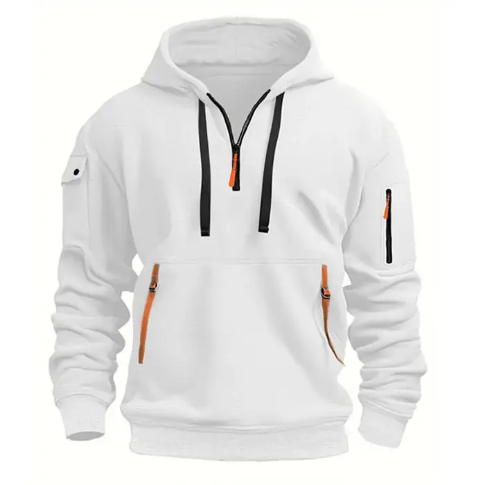 Sweat à capuche zippé multi-poches décontracté pour homme/femme, grande taille, coupe ample, pull te