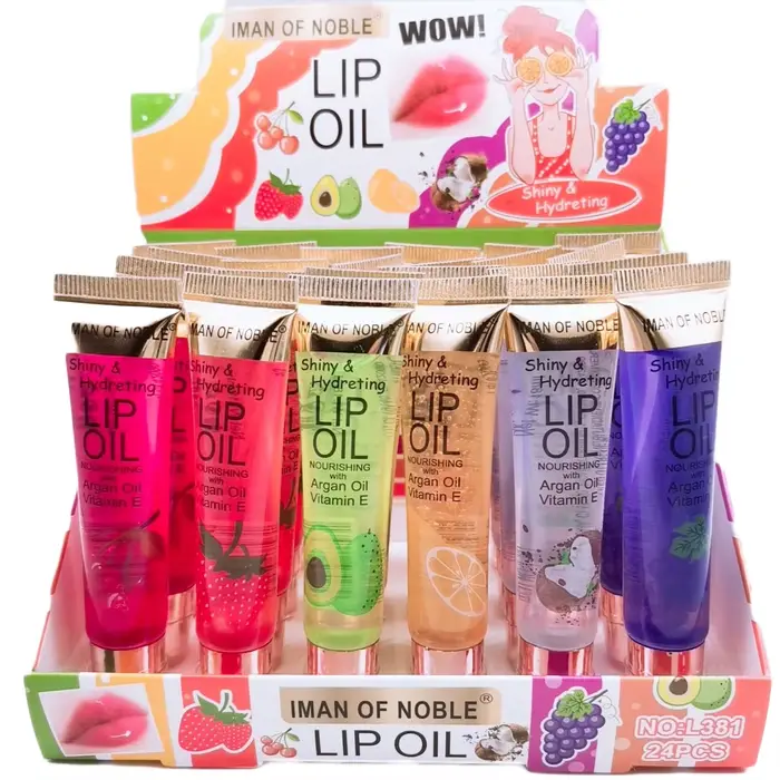 Brillant à lèvres hydratant Transparent, saveur de Fruit, vitamine E, huile pour enfants filles, soi