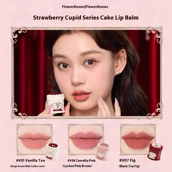Boîte Gif de maquillage cupidon aux fraises, fard à paupières liquide, joues, lèvres rouges, poudre 