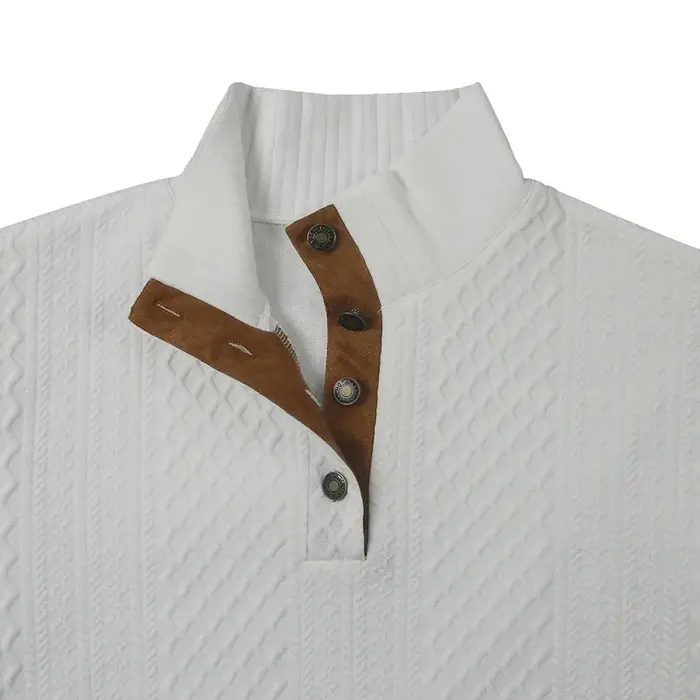 Pull jacquard tricoté à col montant et manches longues pour homme, collection automne-hiver 2026, be