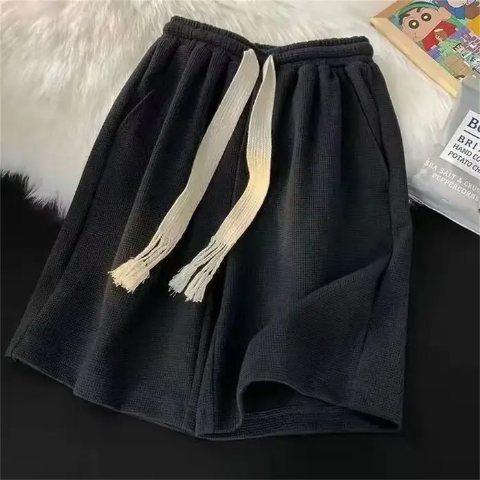 Short d'été solide et respirant pour hommes, marque tendance, léger, cordon de serrage, basket-ball,