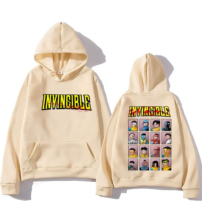 Invincible Mark super-héros Double face sweat à capuche imprimé hommes femmes harajuku vêtements pol