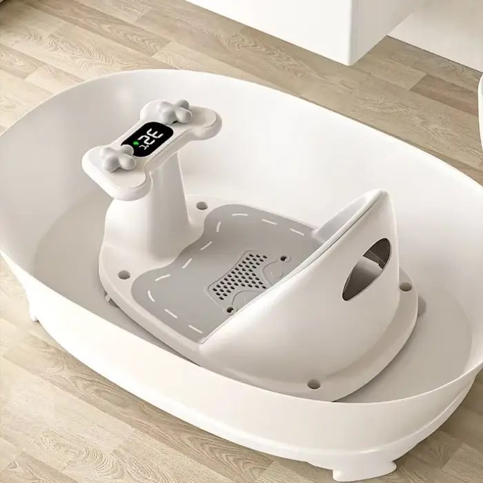 Siège de douche pour enfants support de douche portable nouveau-nés jeunes enfants accessoires de croissance détecteur de température sécurité confort ludique