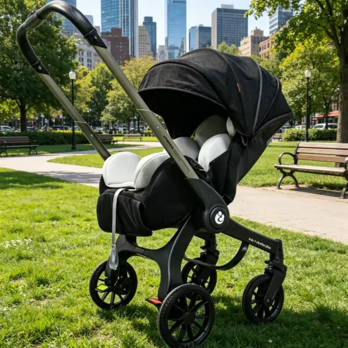 Poussette 4 en 1 UE en Stock multifonctionnelle pliable avec siège auto et landau portable pour promenades et voyages en famille occasions spéciales