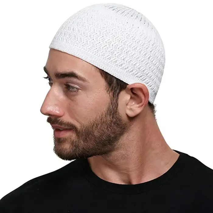 Chapeaux de prière musulmans pour hommes, bonnets masculins chauds, casquette à tête ronde, chapeau 