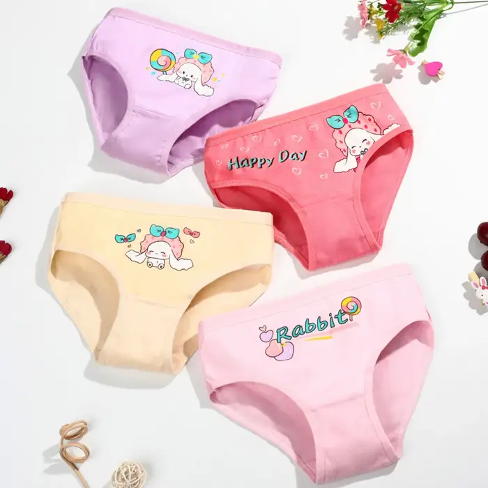 1/4/8/12 pièces enfants filles culottes ensembles coton joli mignon dessin animé licorne imprimer en