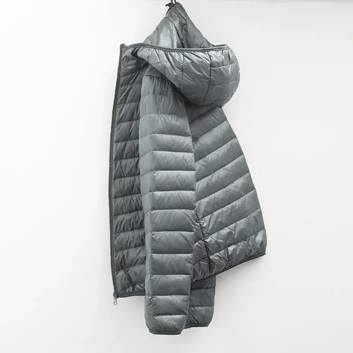 Manteau d'hiver à capuche pour hommes, doudoune en duvet de canard blanc, grande taille, ultraléger,