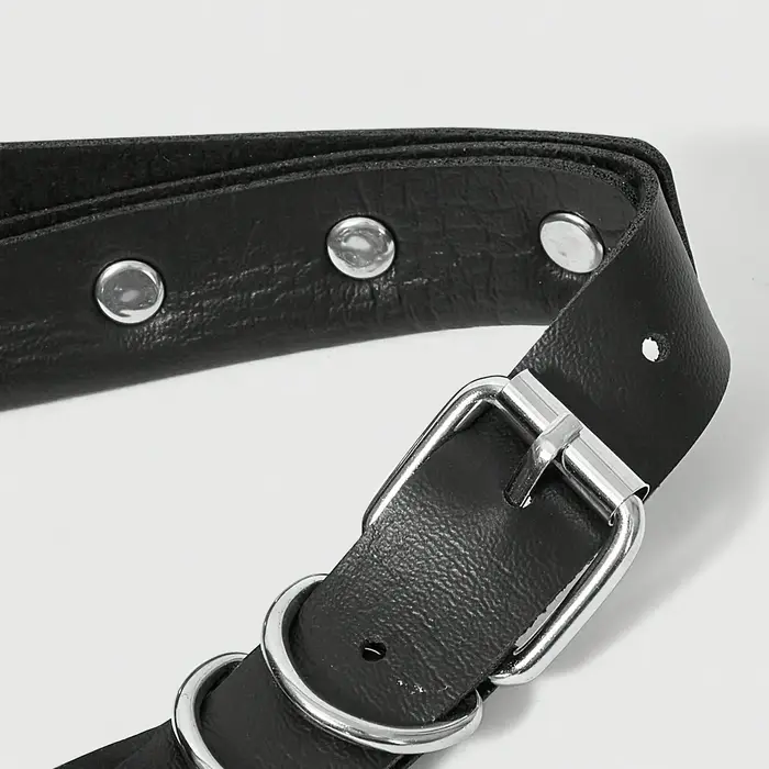 Cravate Y2K Punk pour Hommes et Femmes, avec Fermeture Éclair Cloutée, Imprimé Crâne et Lettres, Acc