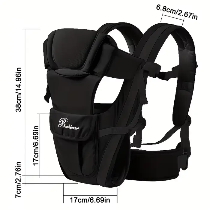 Porte-bébé, porte-sac à dos ergonomique 4 en 1, porte-bébé facilement réglable pour nouveau-né et to