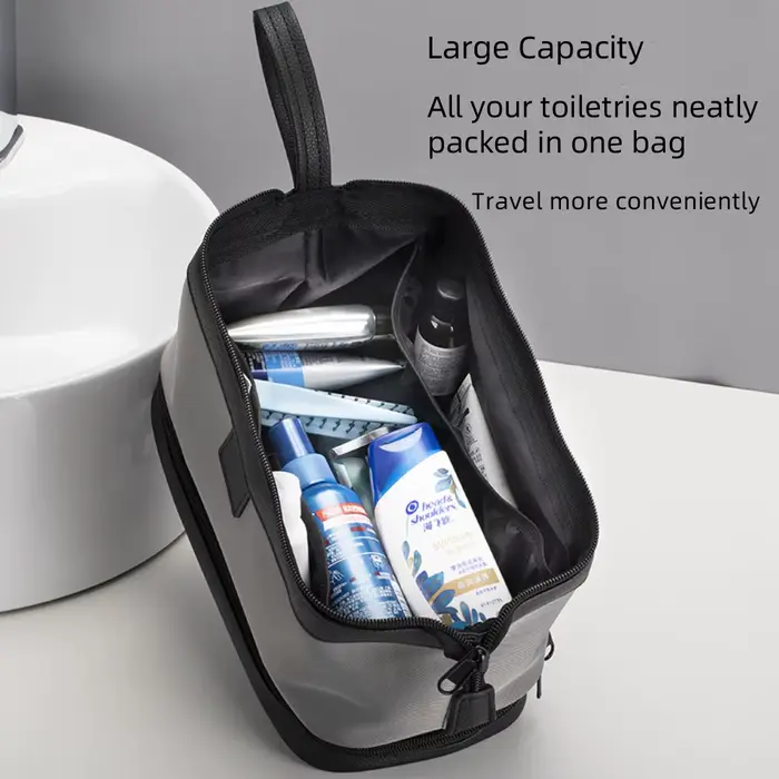 Trousse de Toilette de Voyage Grande Capacité pour Femme et Homme, Organisateur de Maquillage et Cos
