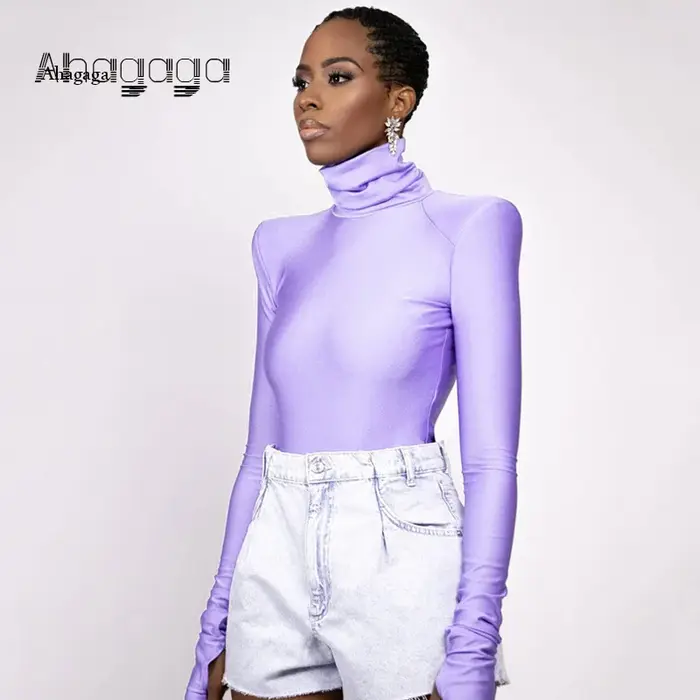AHAgaga vêtements de détente à manches longues Fitness barboteuses femmes combinaisons Sexy bureau d