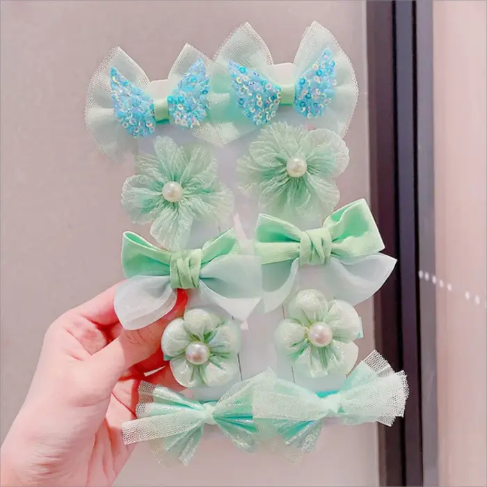 [Ensemble de 10 pièces] épingle à cheveux à nœud pour enfants, nouvelle princesse mignonne pour fill