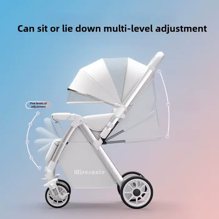 Poussette légère réversible 2 en 1 avec siège convertible haut de gamme et design compact pliable po