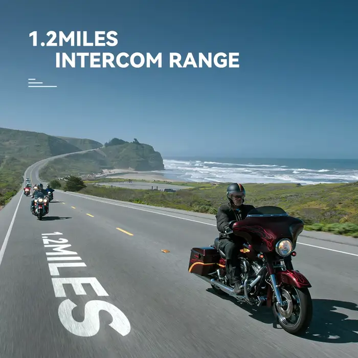 Interphone Bluetooth pour casque de moto Lexin-G2P jusqu'à paire 6 coureurs et conception de gros bo