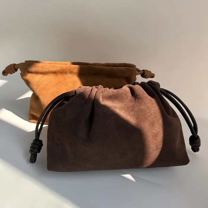 Nouvelle mode mat cordon nuage sac mode unique épaule sac à bandoulière rétro daim peau de vache sac