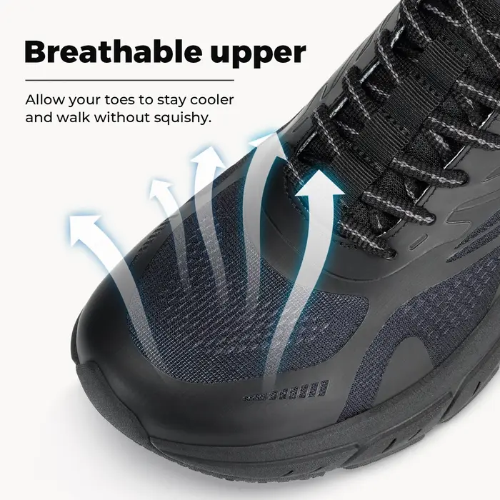Chaussures de marche Fittington pour hommes, largeur large, antidérapantes, coussinées, souples, res
