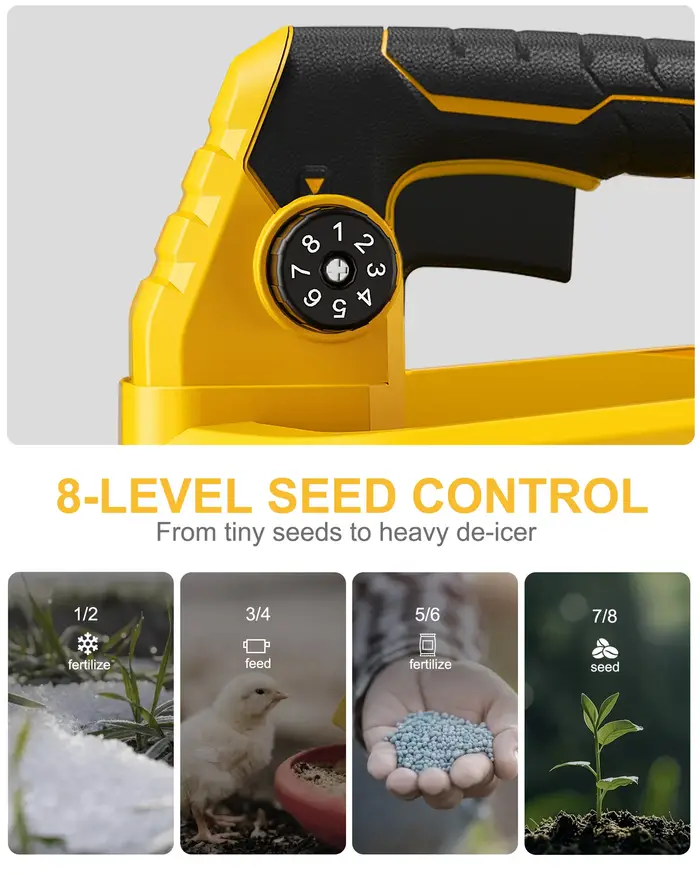 Épandeur portatif sans fil Compatible avec la batterie Dewalt 18V 20V, épandeur électrique d'engrais