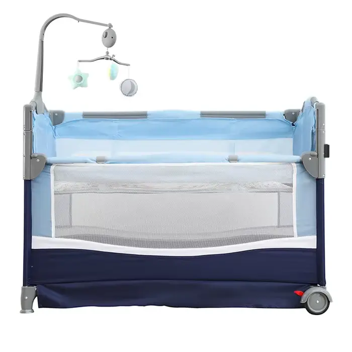 Berceau ergonomique pliable pour garçon, bon marché, réglable, pour le lit, à côté du berceaux en mé