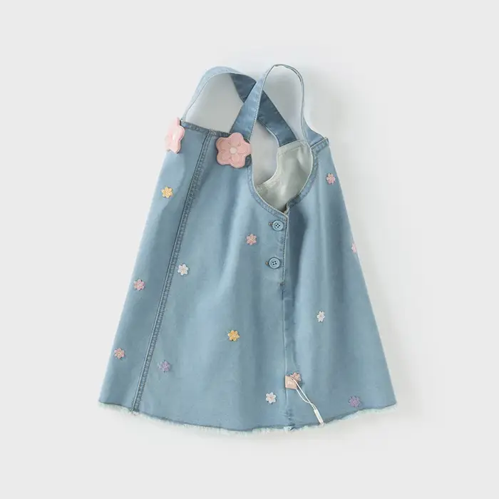 Dave Bella filles manches gilet robe automne printemps doux décontracté Floral Cowboy débardeur robe