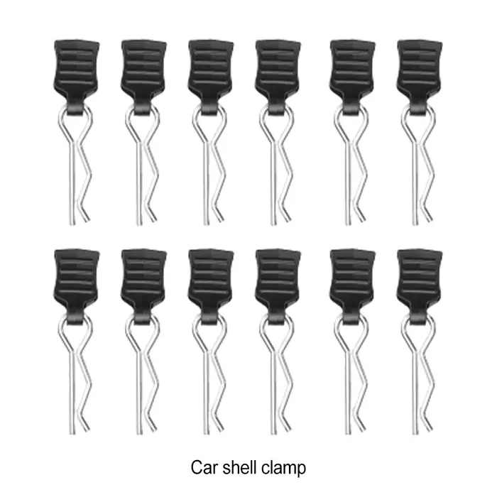 Coque de voiture en métal de type R, 4/12 pièces, Clips fixes, broche avec languette pour Axial SCX1
