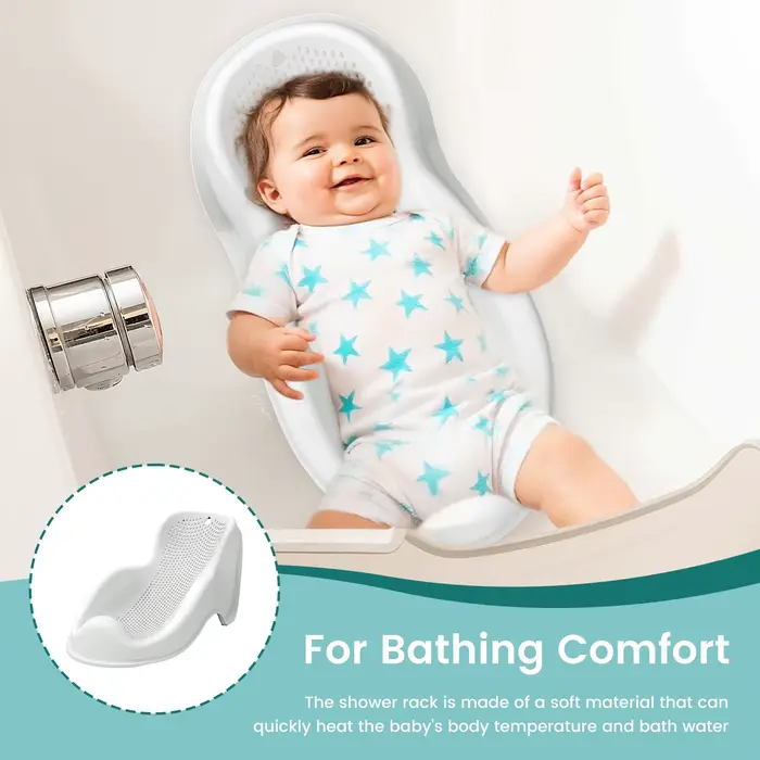 Siège de bain ergonomique pour nouveau-né - Support antidérapant confortable avec design à séchage rapide