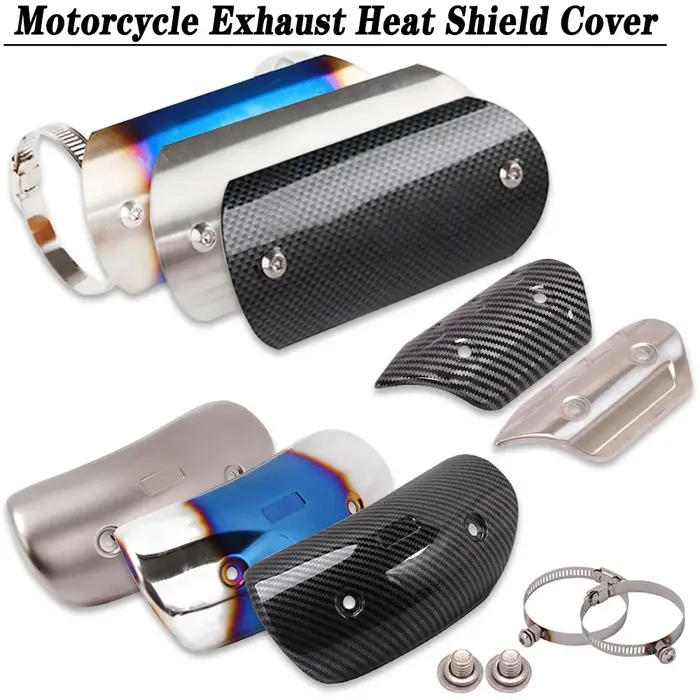 Couvercle de bouclier thermique d'échappement universel pour moto, protection de tuyau de liaison de