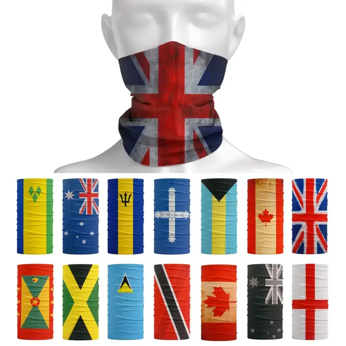 Commonwealth of Nations Feel Bandanas Écharpe de cyclisme anti-poussière, Vêtements de sauna multifo