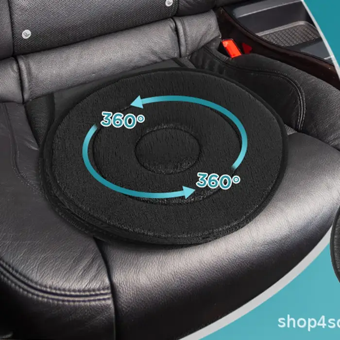 Coussin de siège rotatif à 360 degrés pour personnes âgées et femmes enceintes confort maximal voyage support musculaire multifonctionnel pour véhicule