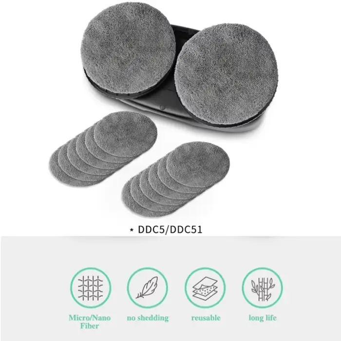 Serpillères de nettoyage de vitres pour HUTT DDC5 DDC55 PuRuikai N361, Pack de pièces, nettoyeur de 