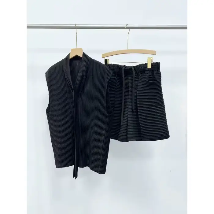 Miyake short plissé hommes 2025 printemps été nouveau short pliable décontracté personnalisé horizon