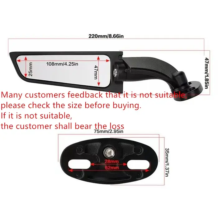 Rétroviseurs latéraux rotatifs réglables pour moto, pour BMW S1000RR Honda CBR YAMAHA YZF R6 R1 R25 