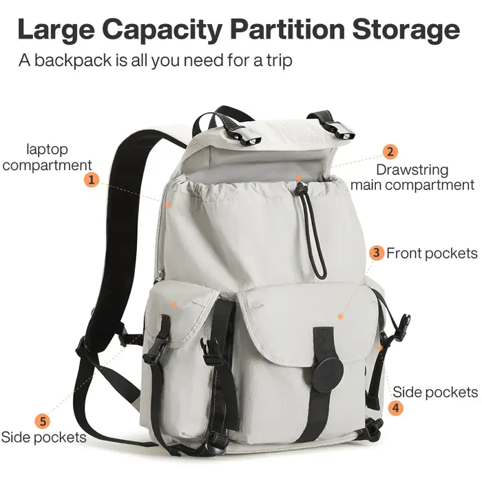Mixi – sac à dos de voyage pour ordinateur portable de 18 pouces, approuvé par le vol, convient à un