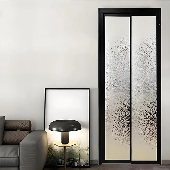 Porte coulissante double verre aluminium personnalisable pour jardin maison modernisation intérieure-extérieure